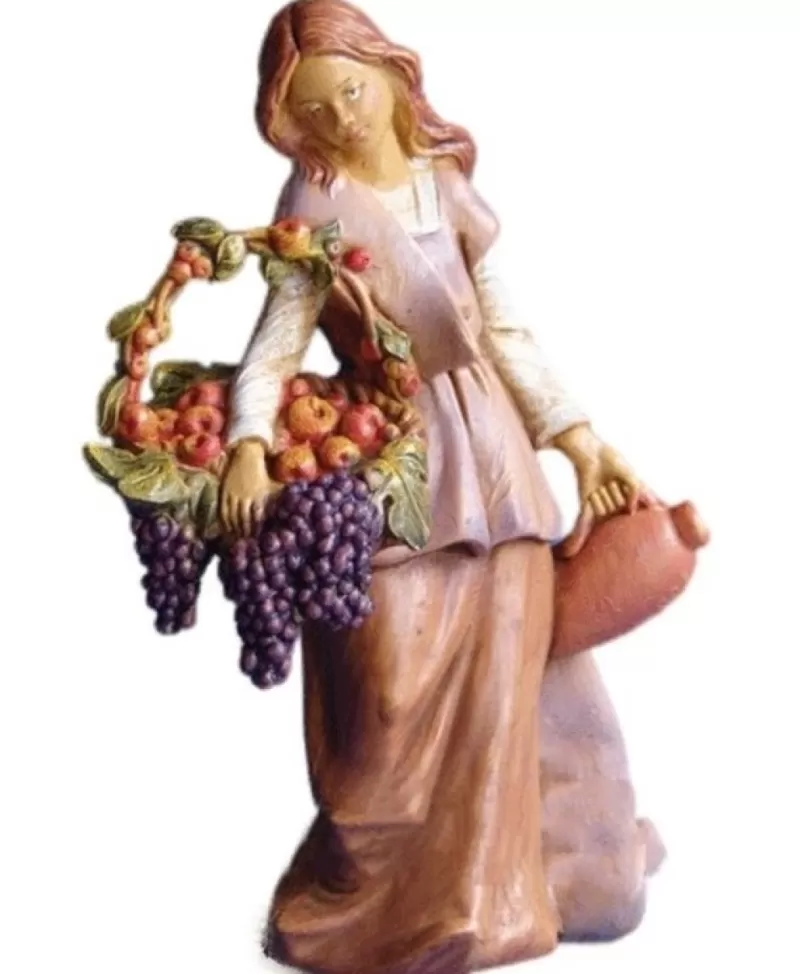 Fontanini, Figurines De Nativité<Noel Eternel Bethany - Villageoise Aux Raisins Nativité 5" Fontanini