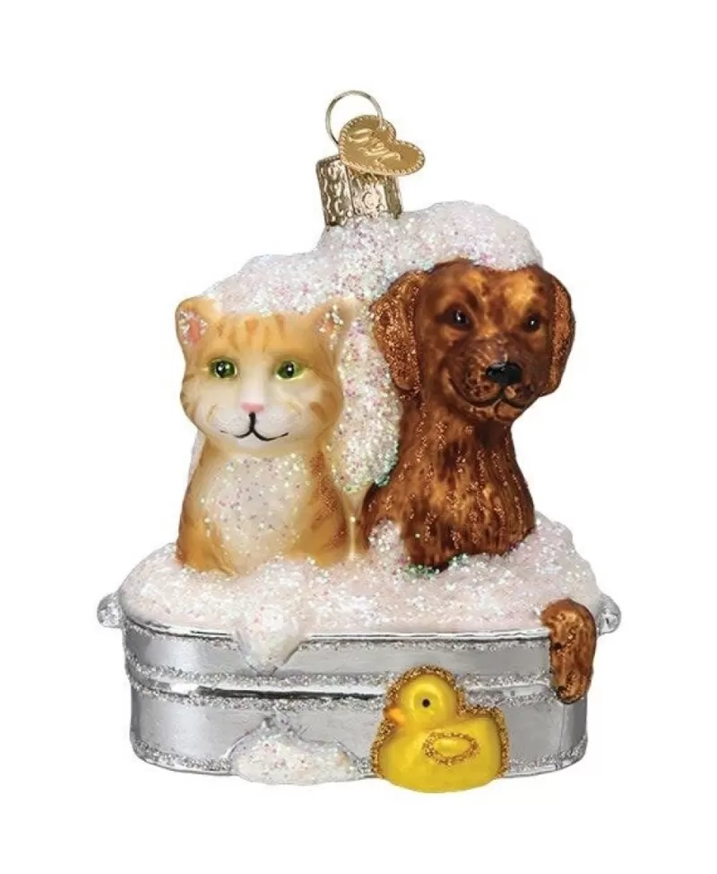 Old World Christmas<Noel Eternel Bubble Bath Buddies Ornement En Verre