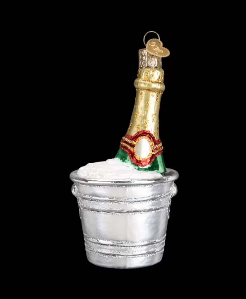 Old World Christmas<Noel Eternel Champagne Sur Glace, Ornement De Verre Souffle