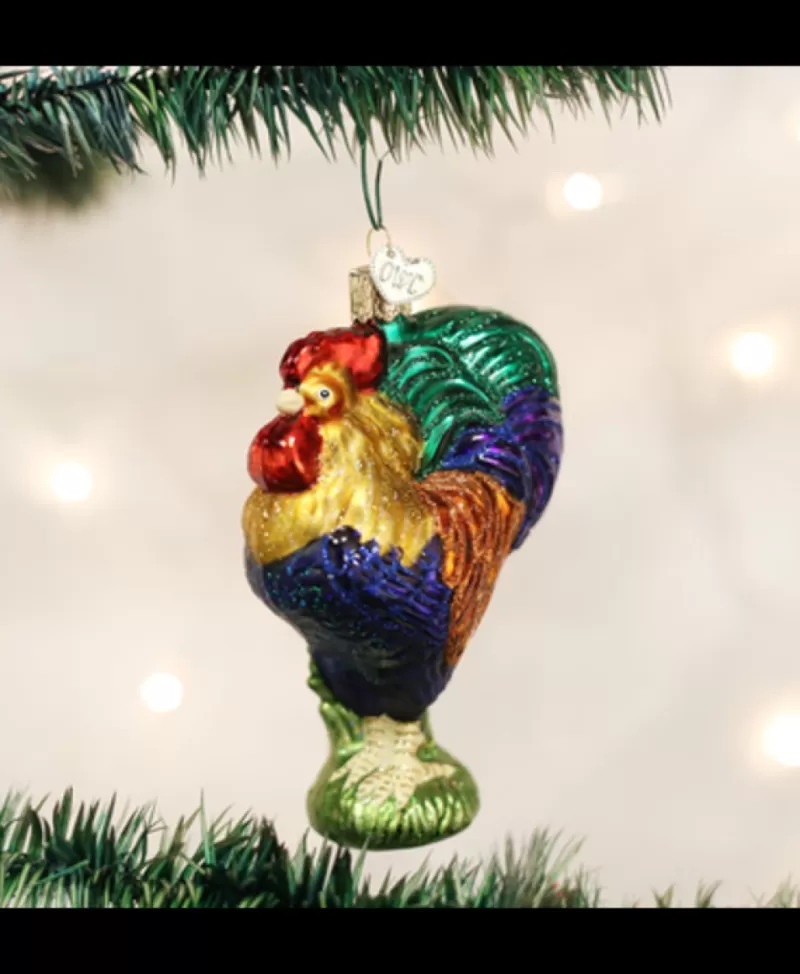 Old World Christmas<Noel Eternel Coq, Ornement En Verre Souffle A La Bouche