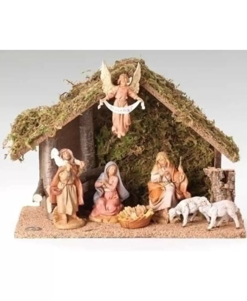 Fontanini, Figurines De Nativité<Noel Eternel Etable Avec 7 Figurines De Nativité 5" Fontanini