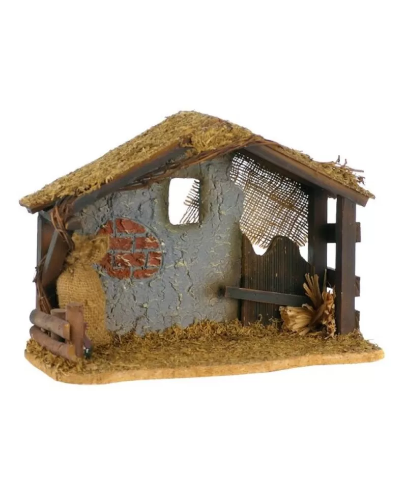 Crèches<Noel Eternel Etable En Bois 13" X 5" X 9"