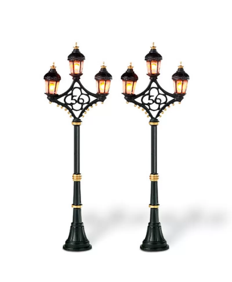 Accessoires De Village<Noel Eternel Fifty-Six Street Lights Ensemble De 2