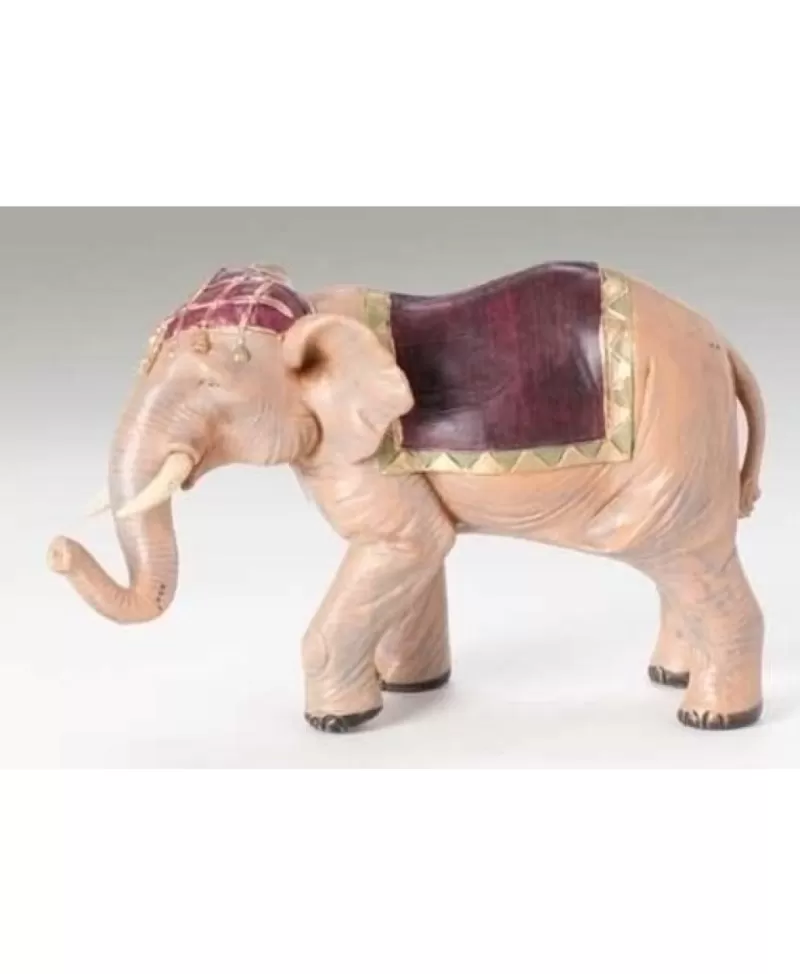 Fontanini, Figurines De Nativité<Noel Eternel Fontanini Collection 5'' Elephant Avec Couverture Et Selle #72525