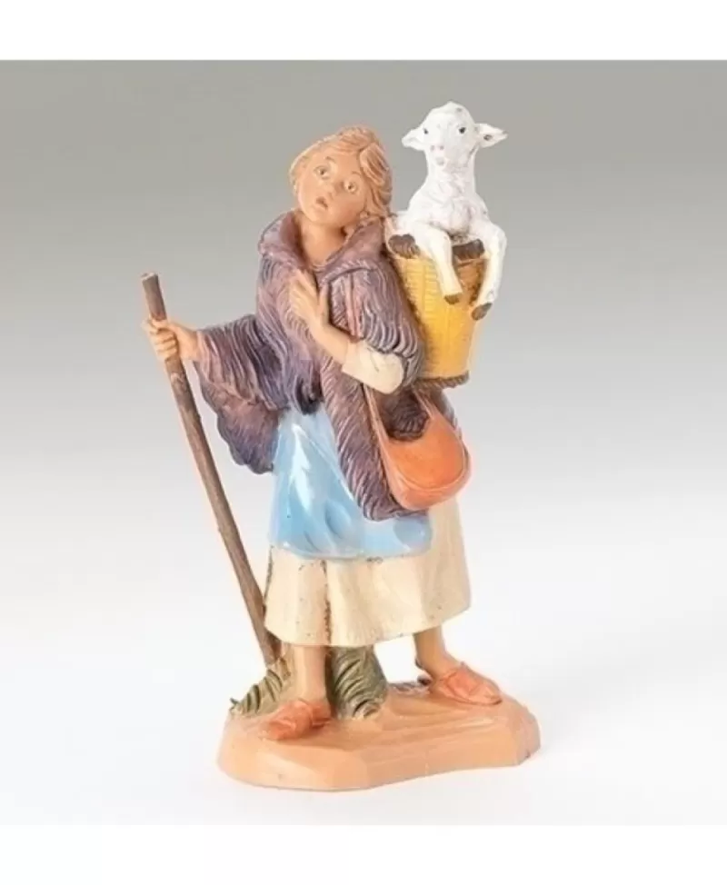 Fontanini, Figurines De Nativité<Noel Eternel Fontanini Collection 5'' Miriam Avec Mouton Dans Un Panier