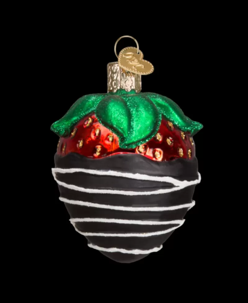 Old World Christmas<Noel Eternel Fraise Trempe Au Chocolat, Ornement De Verre Souffle