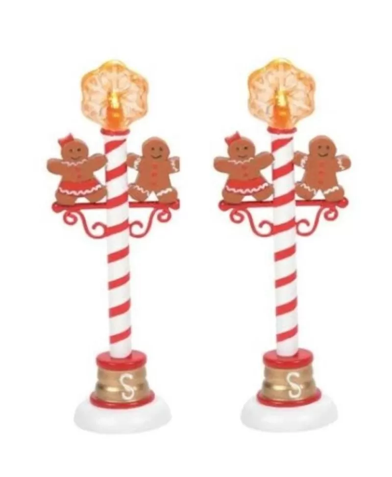 Accessoires De Village<Noel Eternel Gingerbread Street Lights - Village Accessoires