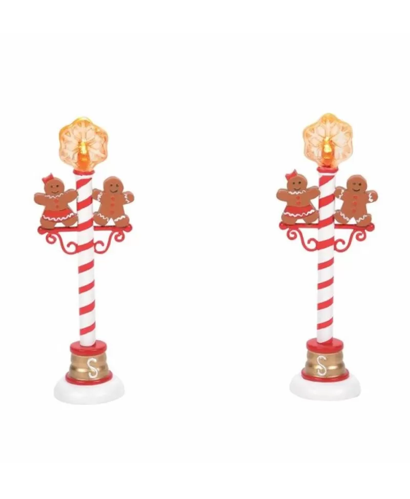 Accessoires De Village<Noel Eternel Gingerbread Street Lights - Village Accessoires