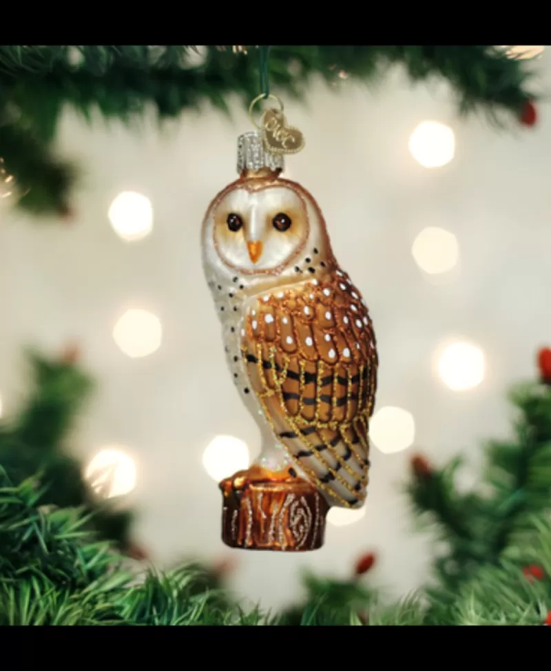 Old World Christmas<Noel Eternel Hibou De Grange Ornement De Verre Souffle