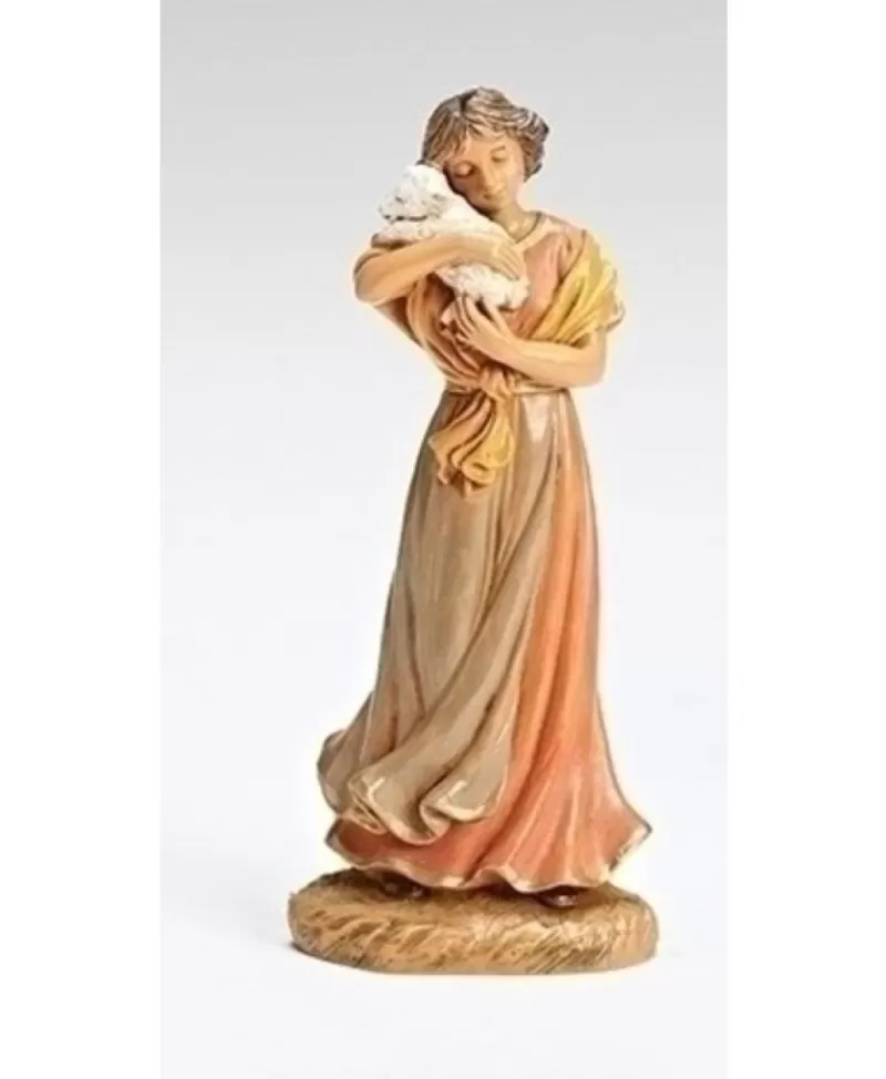 Fontanini, Figurines De Nativité<Noel Eternel Maia Dame A L'Agneau Pour Nativité Fontanini 5"