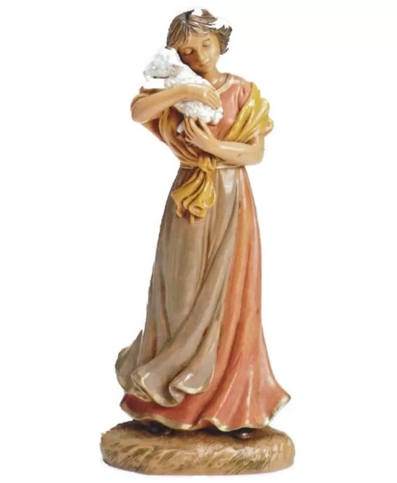 Fontanini, Figurines De Nativité<Noel Eternel Maia Dame A L'Agneau Pour Nativité Fontanini 5"