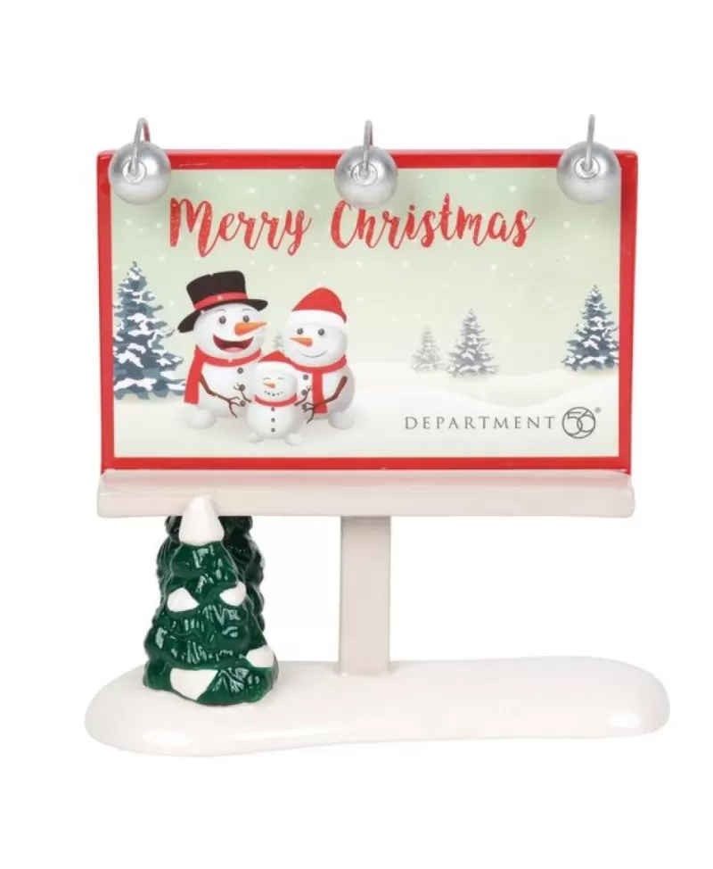 Accessoires De Village<Noel Eternel Merry Christmas Billboard