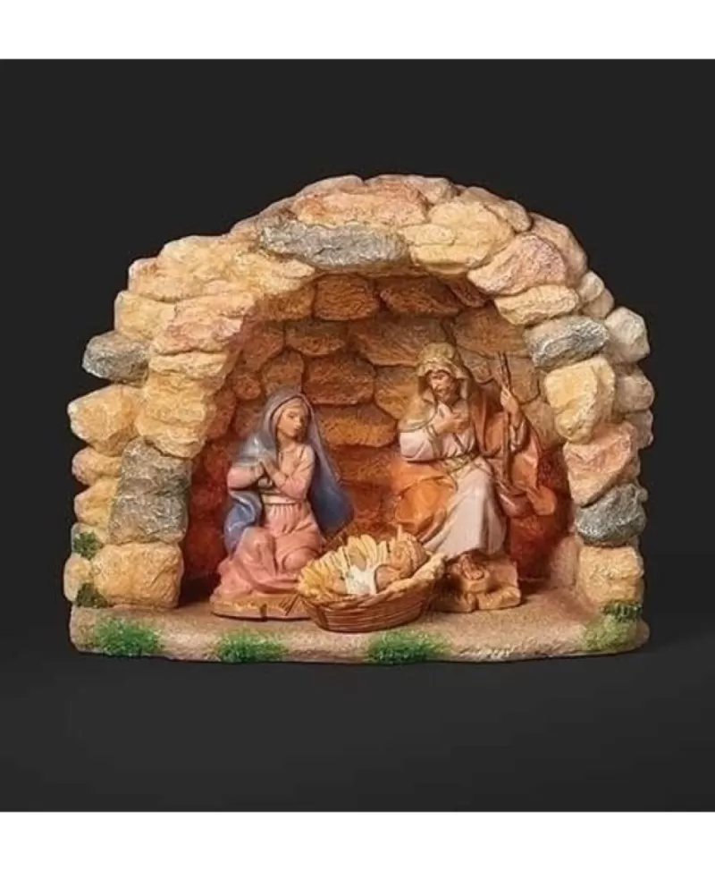 Crèches<Noel Eternel Nativité Grotte Lumineux Ens.3 Figurines 5"