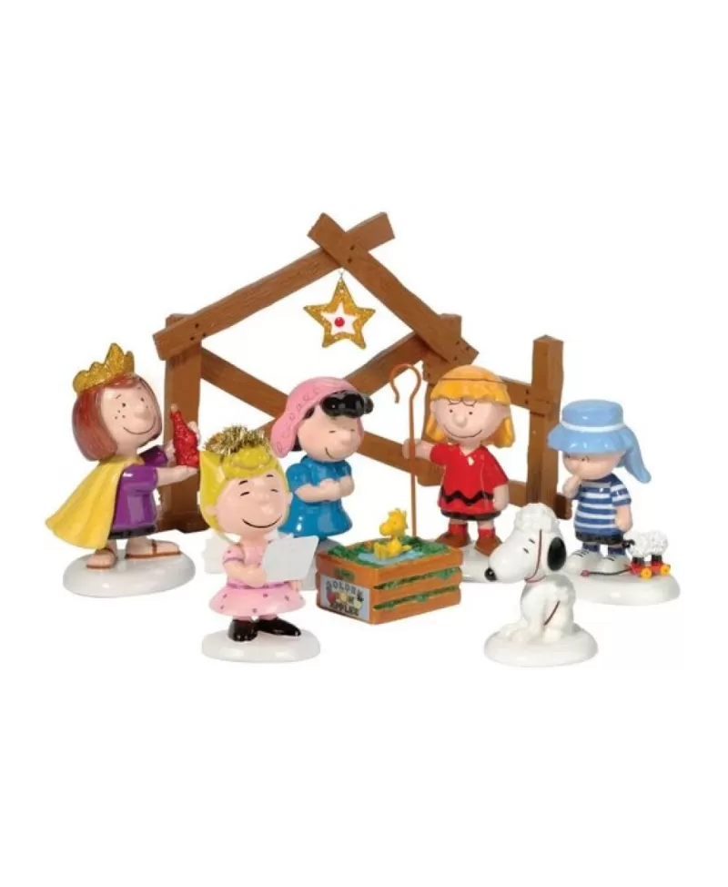 Peanuts<Noel Eternel Peanuts Nativity Ens/8 Par Enesco