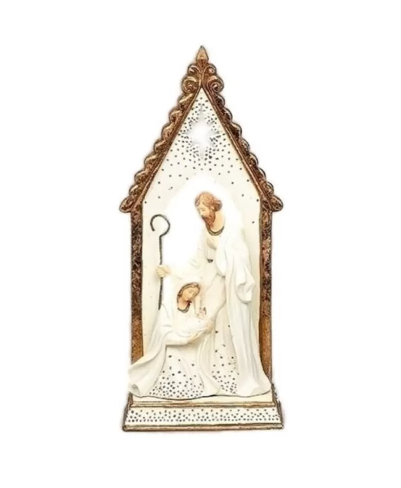 Crèches<Noel Eternel Sainte Famille Sous Arche Dore 12.2"H