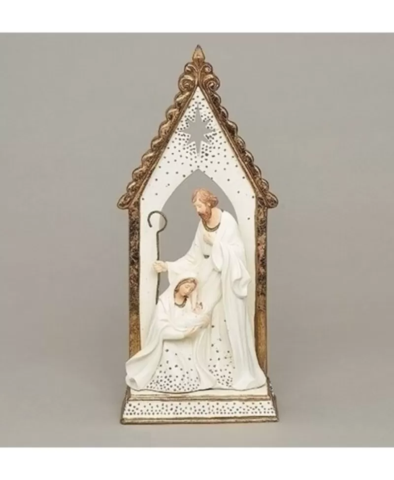 Crèches<Noel Eternel Sainte Famille Sous Arche Dore 12.2"H