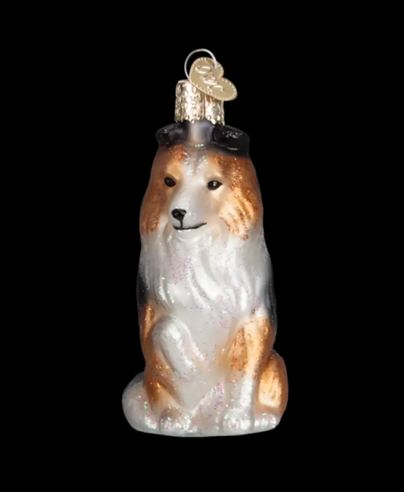 Old World Christmas<Noel Eternel Sheltie, Ornement De Verre Souffle A La Bouche