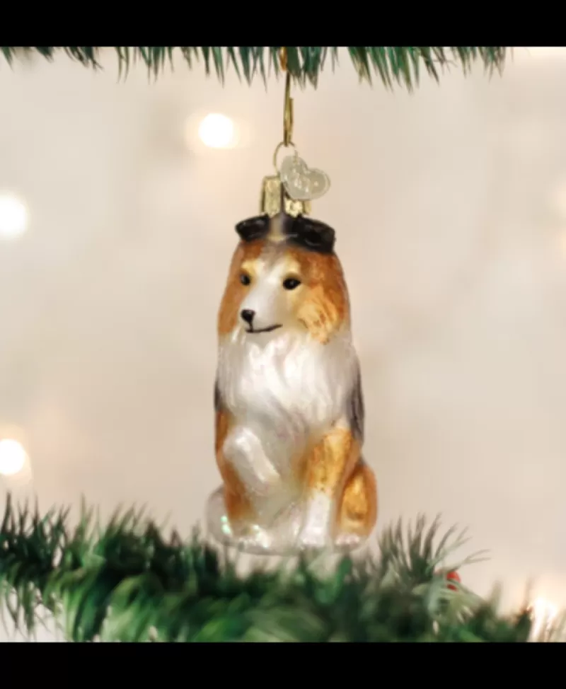 Old World Christmas<Noel Eternel Sheltie, Ornement De Verre Souffle A La Bouche