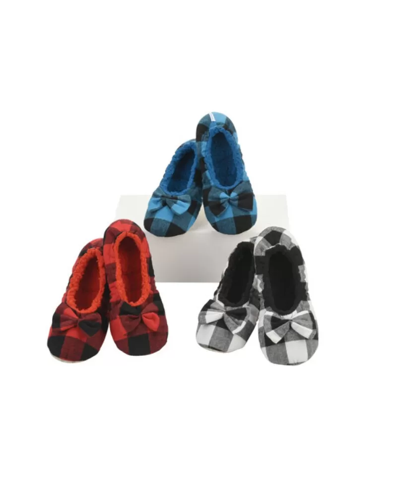 Pantoufles & Chaussettes<Noel Eternel Snoozies "Buffalo Plaid " Pantoufles Ballerine