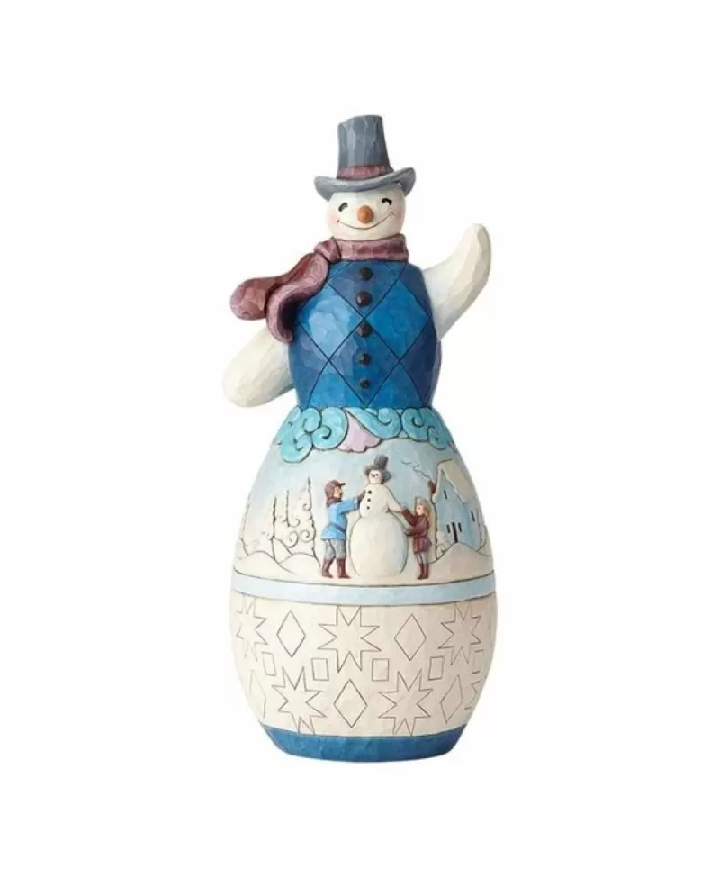 Collection Jim Shore<Noel Eternel Snowman With Winterscene - Jim Shore Heartwood Creek