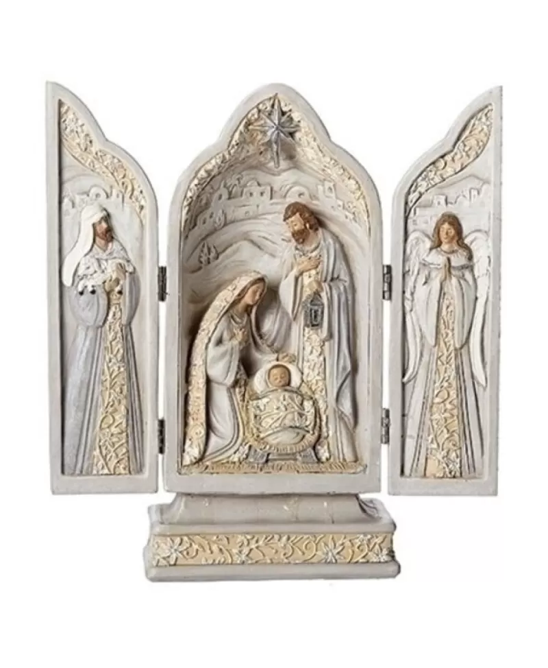 Crèches<Noel Eternel Triptyque Sainte Famille 10"