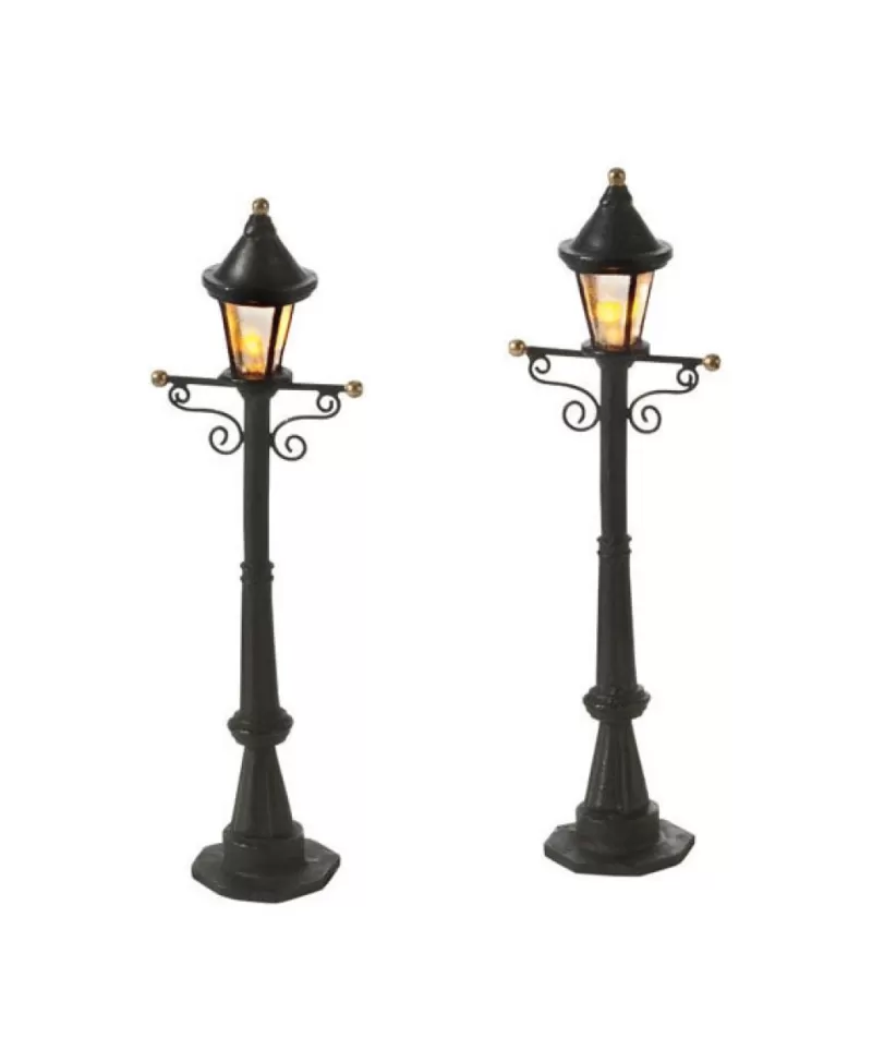 Accessoires De Village<Noel Eternel Uptown Street Lights Ensemble De 2