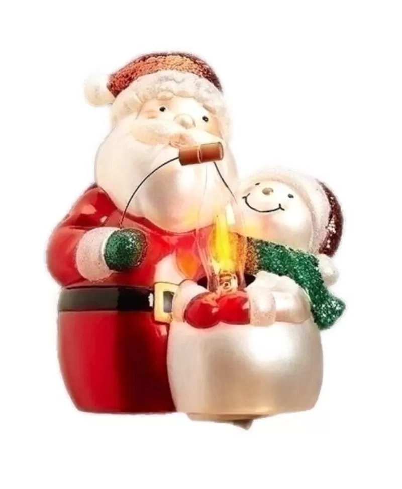 Veilleuses<Noel Eternel Veilleuse Père Noël Et Bonhomme De Neige Flicker 5.5"