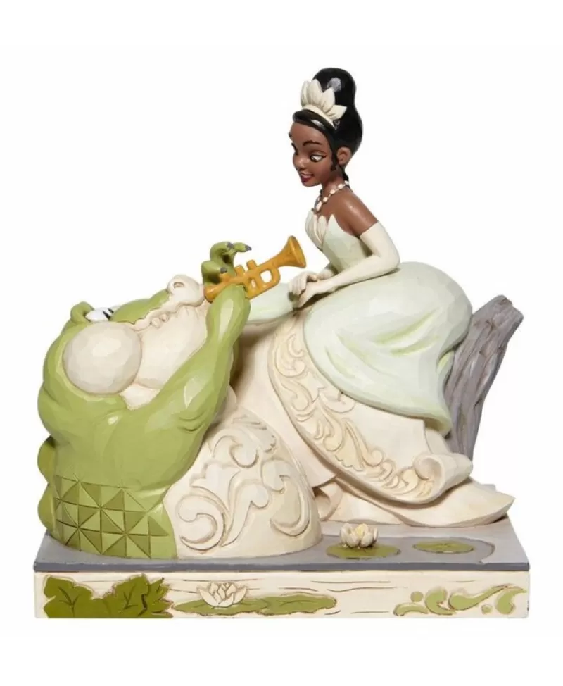 Collection Jim Shore<Noel Eternel White Woodland Tiana Avec Louie - Disney Traditions